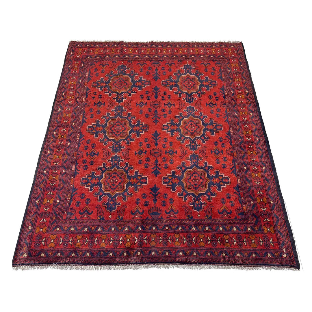Afghan Khal Mohammadi Rug 5' 2" x 6' 9" Hand-Knotted | No. AL87856