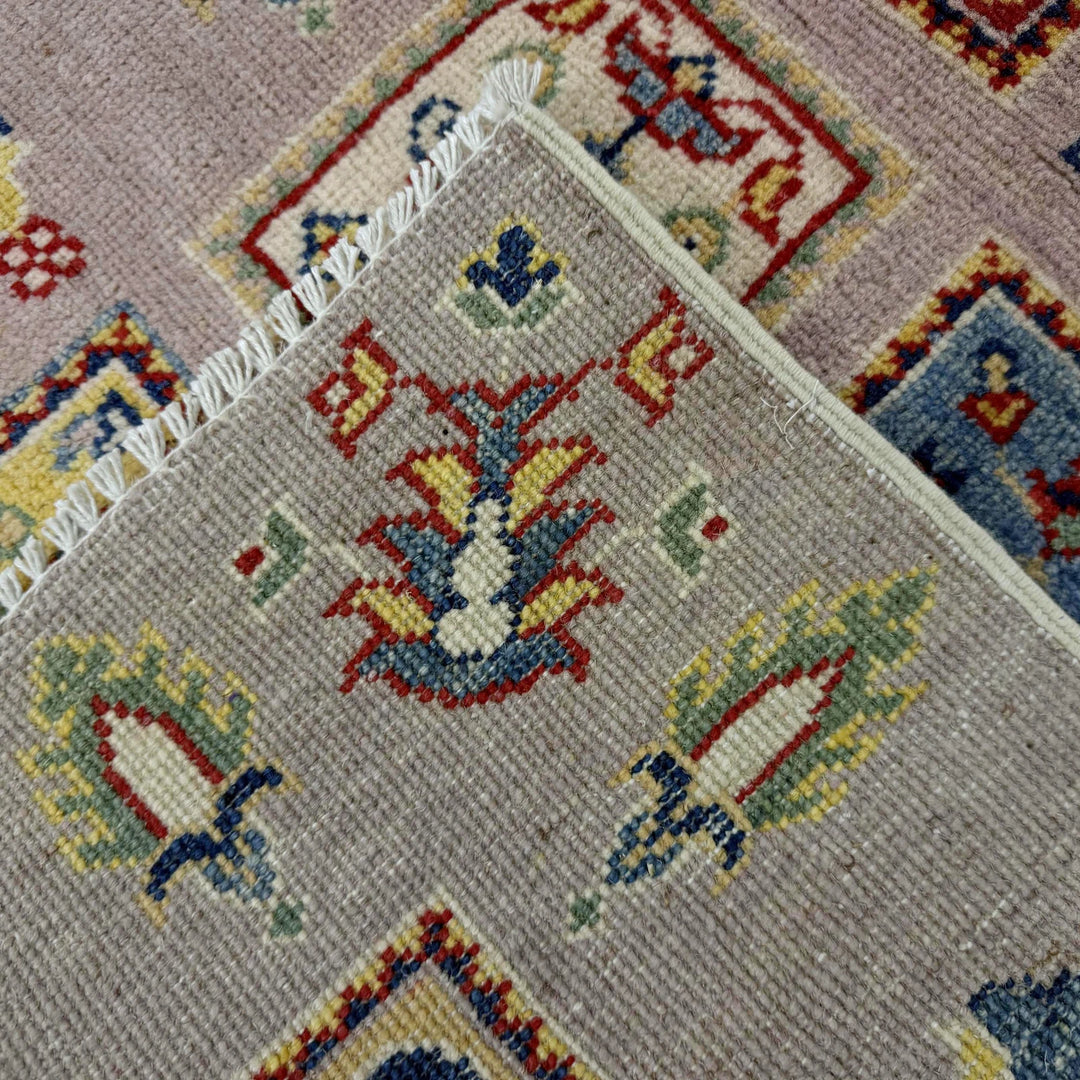 Pink Afghan Bakhtiar Runner Rug 2' 8" x 9' 10" Hand-Knotted | No. AL87976