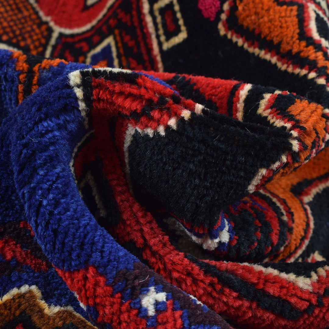 Afghan Baluchi Rug 4' 4" x 6' 7" Hand-Knotted | No. AL88032