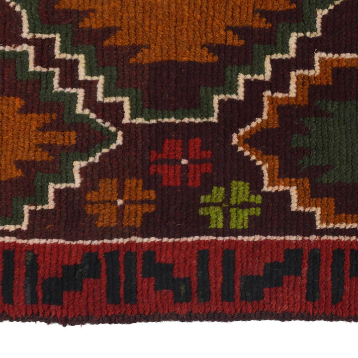 Afghan Baluchi Rug 2' 5" x 9' 7" Hand-Knotted | No. AL88055