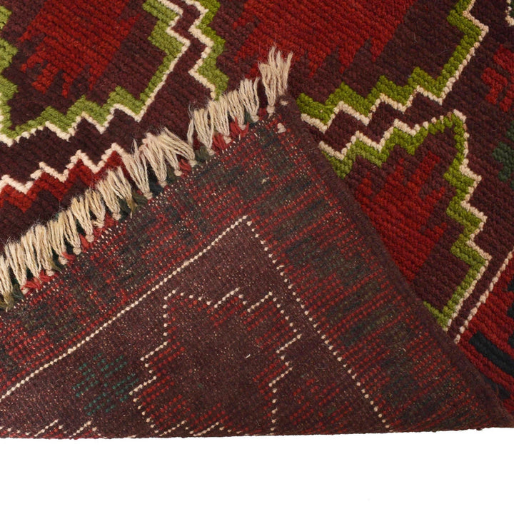 Afghan Baluchi Rug 2' 5" x 9' 7" Hand-Knotted | No. AL88055