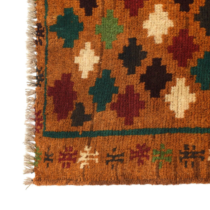 Afghan Baluchi Rug 2' 6" x 9' 4" Hand-Knotted | No. AL88108