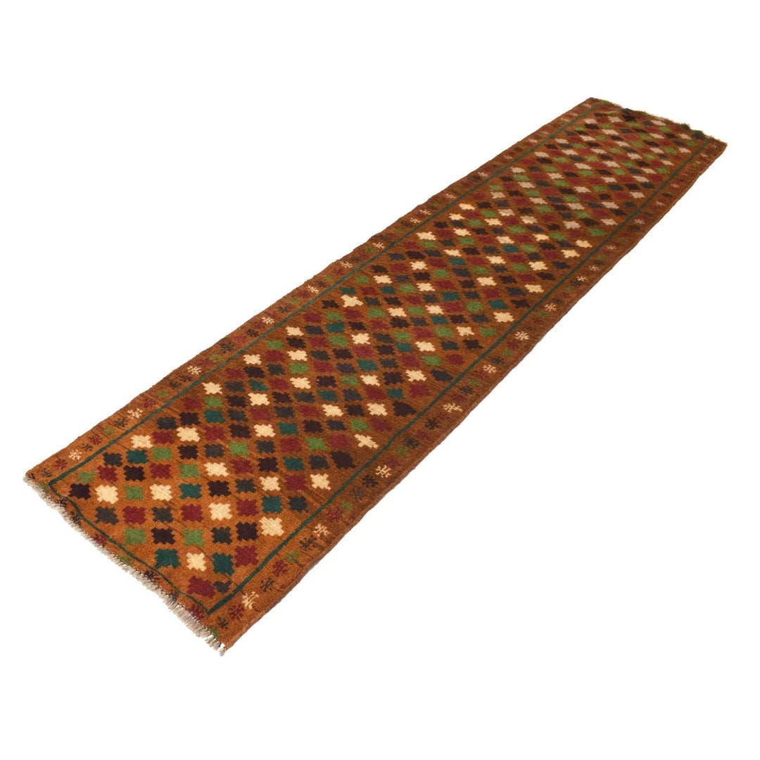 Afghan Baluchi Rug 2' 6" x 9' 4" Hand-Knotted | No. AL88108