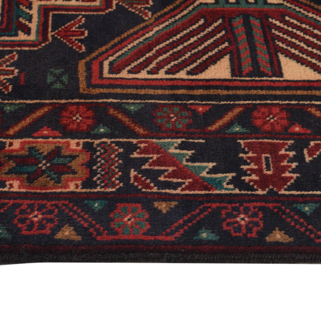 Afghan Prayer Rug 2' 10" x 4' 8" Hand-Knotted | No. AL88181