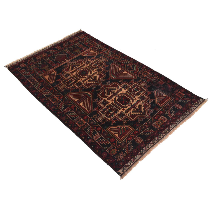 Afghan Prayer Rug 2' 10" x 4' 8" Hand-Knotted | No. AL88181