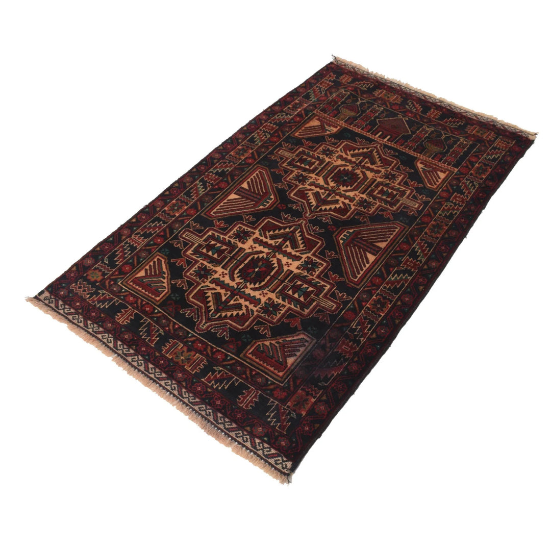 Afghan Prayer Rug 2' 10" x 4' 8" Hand-Knotted | No. AL88181