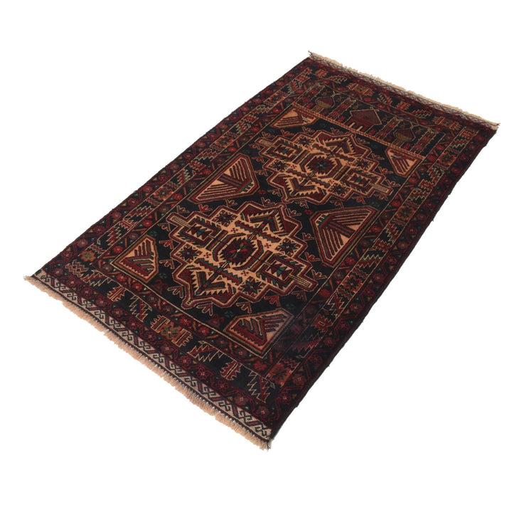 Afghan Prayer Rug 2' 10" x 4' 8" Hand-Knotted | No. AL88181