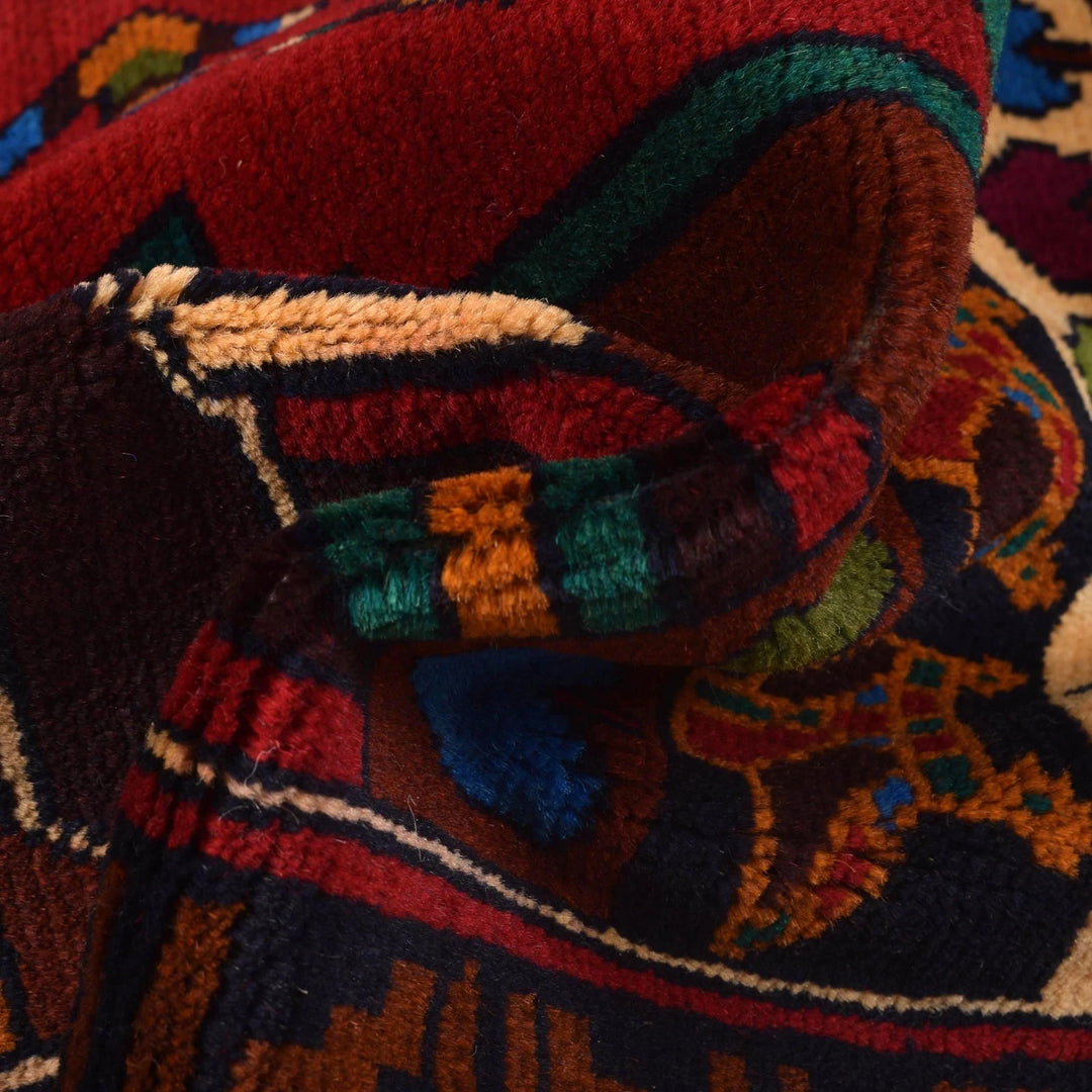 Afghan Pictorial Rug 3' 9" x 6' 7" Hand-Knotted | No. AL88232