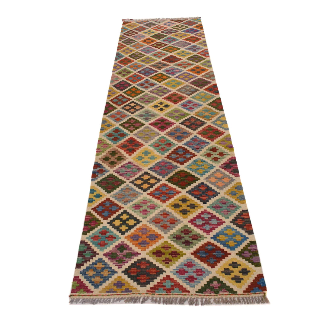 Afghan Kilim Rug 2' 6" x 9' 9" Flat-Weave | No. AL88254
