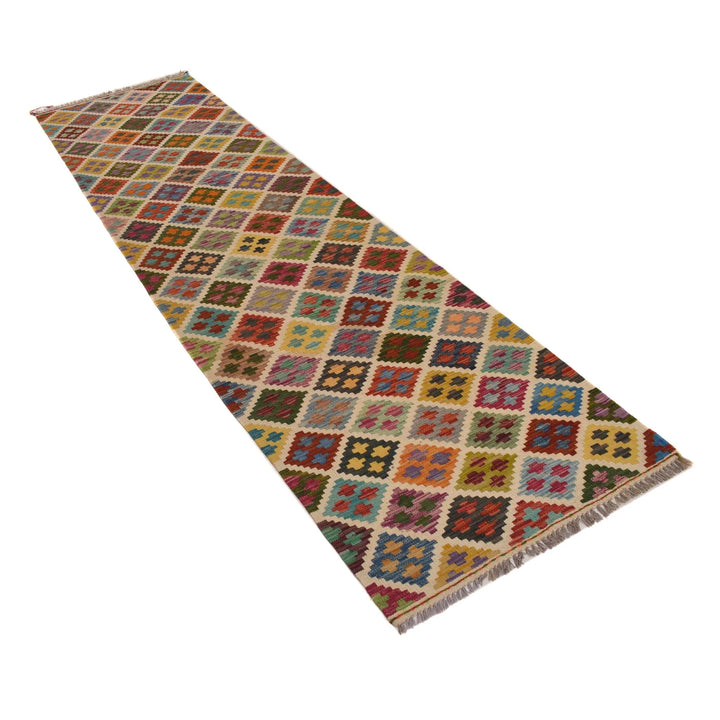 Afghan Kilim Rug 2' 6" x 9' 9" Flat-Weave | No. AL88254
