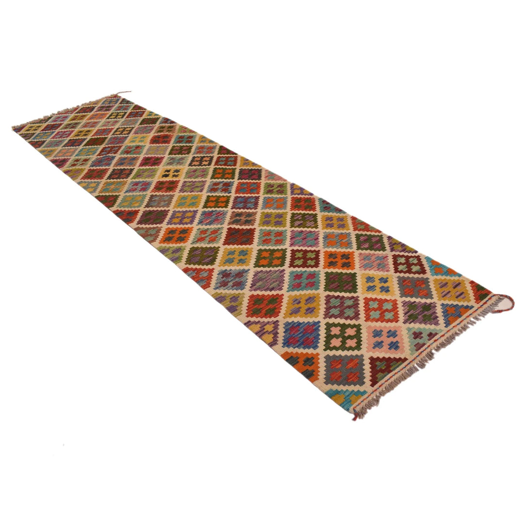 Afghan Kilim Rug 2' 6" x 9' 9" Flat-Weave | No. AL88254