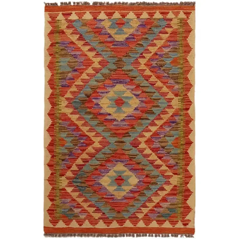 Afghan Kilim Rug 2' 6" x 4' 0" Flat-Weave | No. AL88373