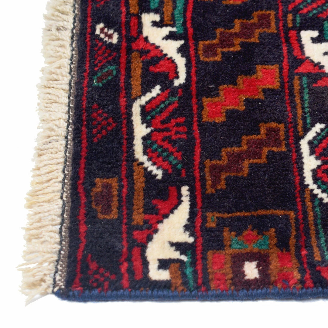 Afghan Baluchi Rug 2'2" x 12'11" Hand-Knotted | No. AL88397