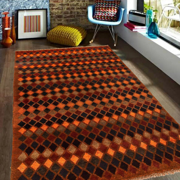 Afghan Baluchi Rug 3' 10" x 6' 2" Hand-Knotted | No. AL88408