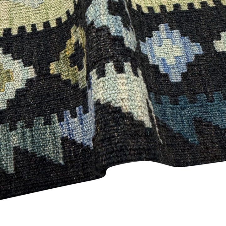 Multicolor Afghan Vegetable Kilim Rug 3' 5" x 4' 10" Flat-Weave | No. AL88416