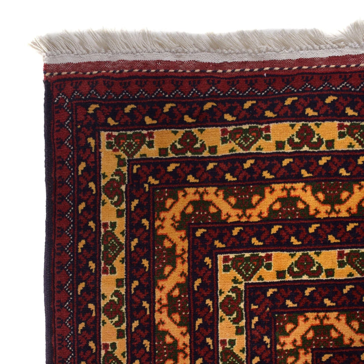 Orange Afghan Khoja Roshnai Rug 6' 4" x 9' 7" Hand-Knotted | No. AL88465