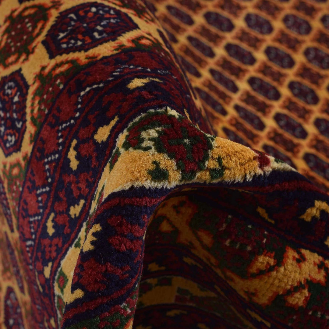 Orange Afghan Khoja Roshnai Rug 6' 4" x 9' 7" Hand-Knotted | No. AL88465