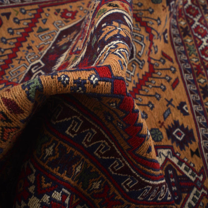 Afghan Maliki Kilim Rug 4' 4" x 6' 10" Flat-Weave | No. AL88486