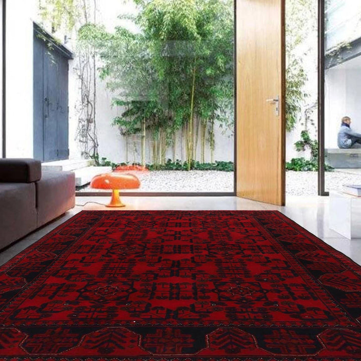 Afghan Khal Mohammadi Rug 4' 0" x 6' 7" Hand-Knotted | No. AL88536