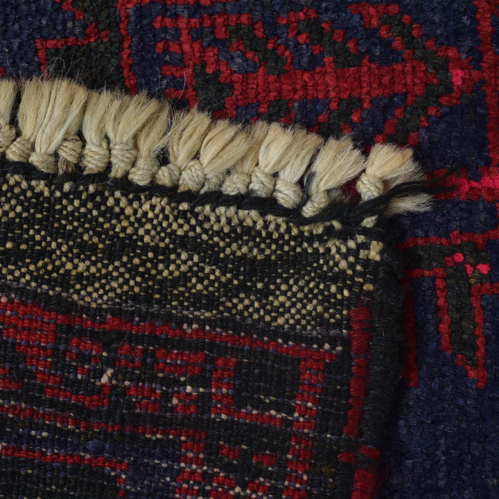 Red Afghan Prayer Rug 2' 8" x 4' 0" Hand-Knotted | No. AL88614