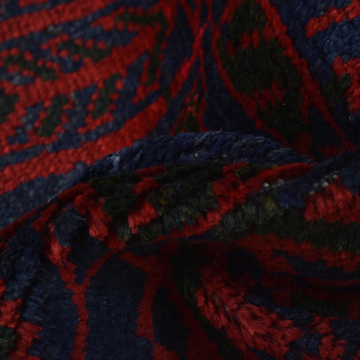 Red Afghan Prayer Rug 2' 8" x 4' 0" Hand-Knotted | No. AL88614