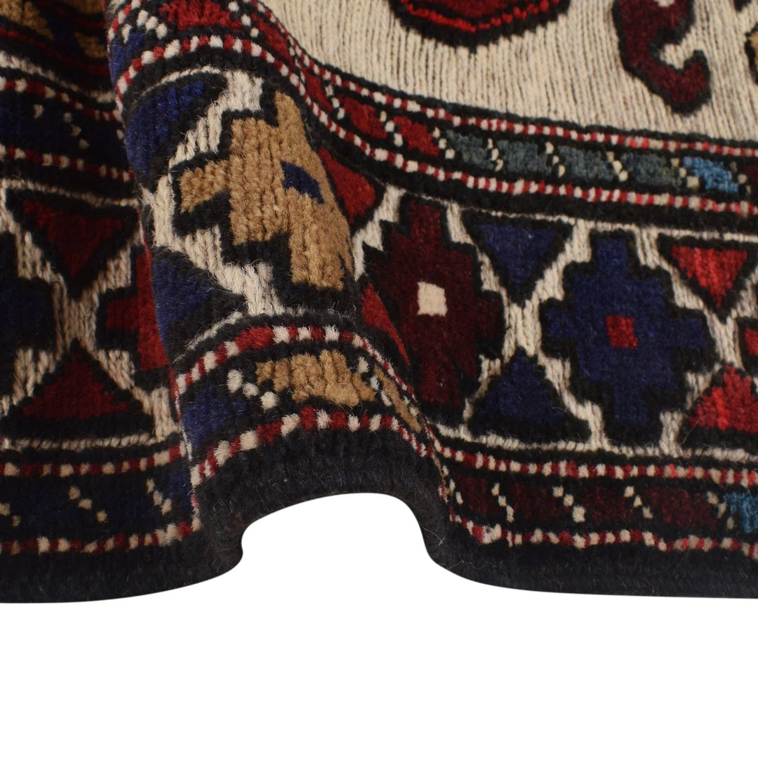 Beige Afghan Barjista Kilim Rug 3' 9" x 5' 8" Flat-Weave | No. AL88698