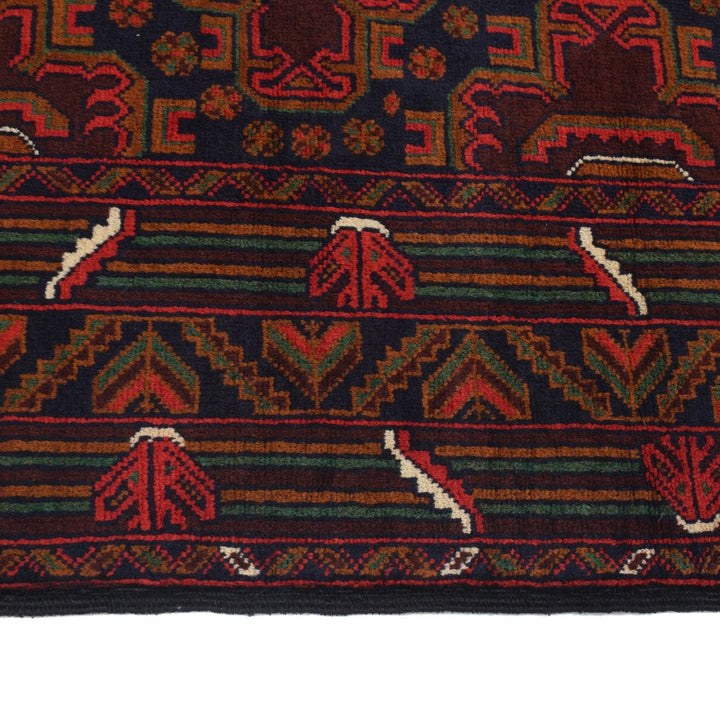 Afghan Baluchi Rug 4' 3" x 6' 3" Hand-Knotted | No. AL88797