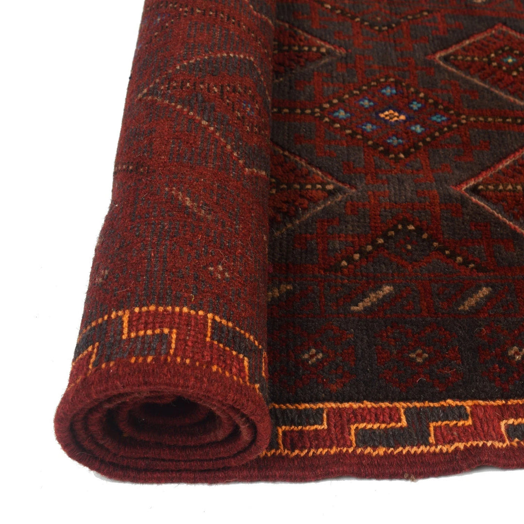 Afghan Mashwani Rug 2' 4" x 11' 4" Hand-Knotted | No. AL88857