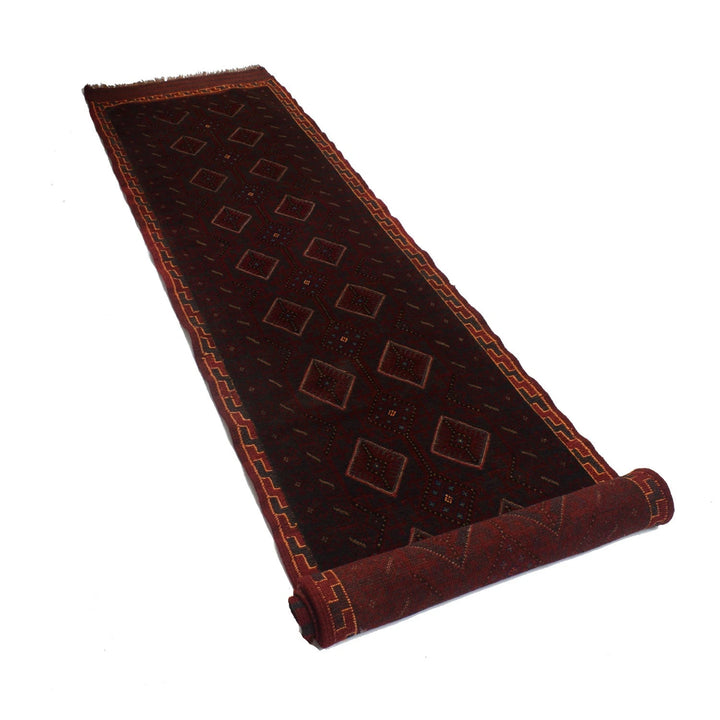 Afghan Mashwani Rug 2' 4" x 11' 4" Hand-Knotted | No. AL88857