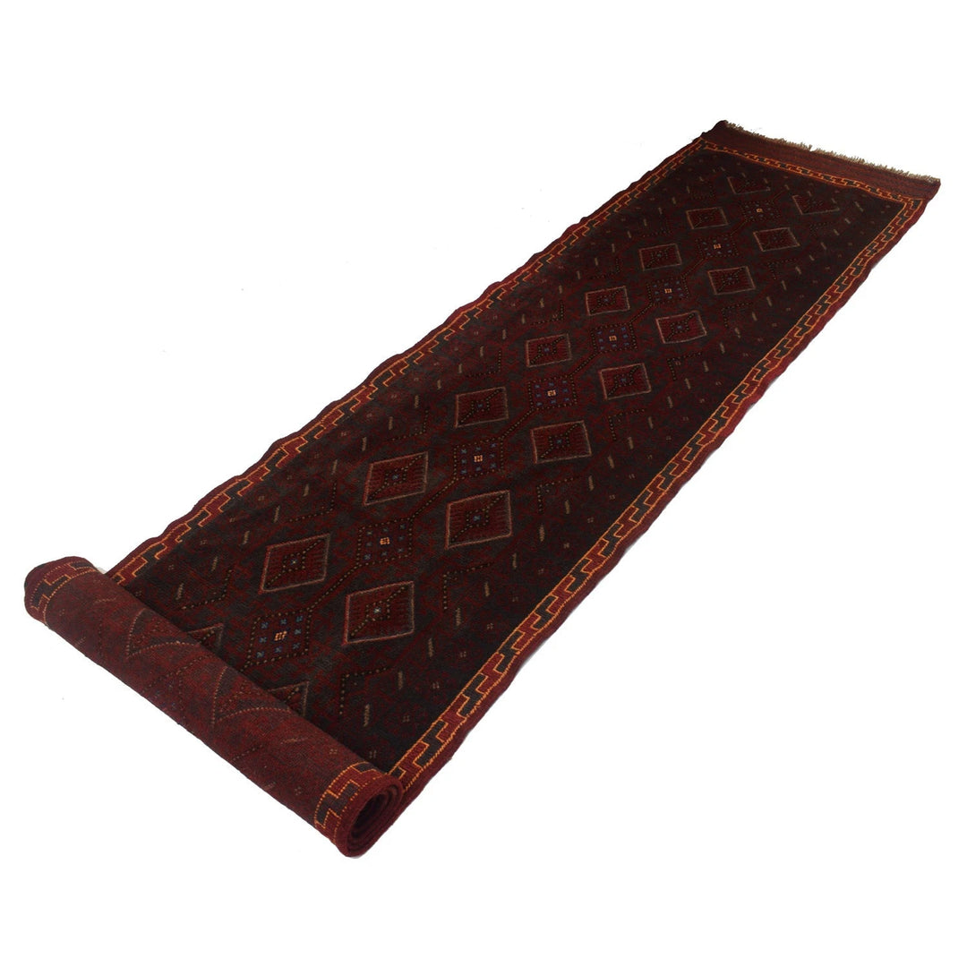 Afghan Mashwani Rug 2' 4" x 11' 4" Hand-Knotted | No. AL88857