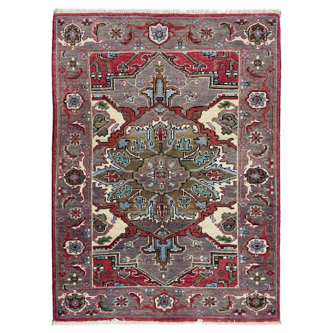 Afghan Heriz Rug 2' 7" x 4' 0" Hand-Knotted | No. AL88882