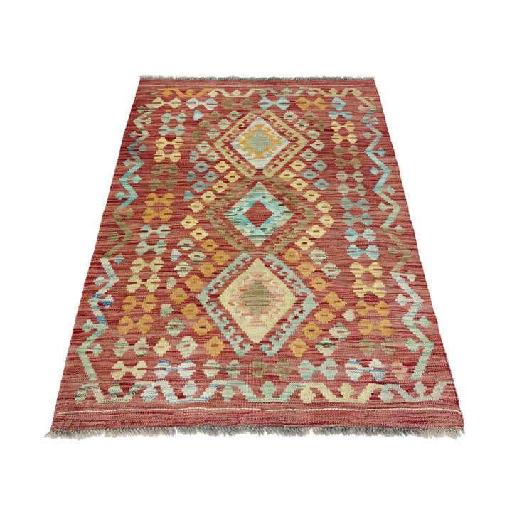 Afghan Kilim Rug 2' 8" x 4' 2" Flat-Weave | No. AL88904