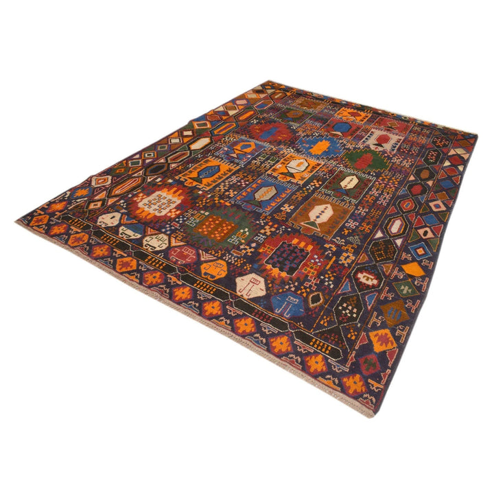 Tan Afghan Kohistani Rug 6'10" x 9'3" Hand-Knotted | No. AL889317