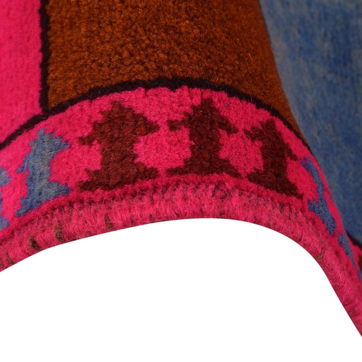 Pink Afghan War Rug 2' 8" x 3' 11" Hand-Knotted | No. AL89047
