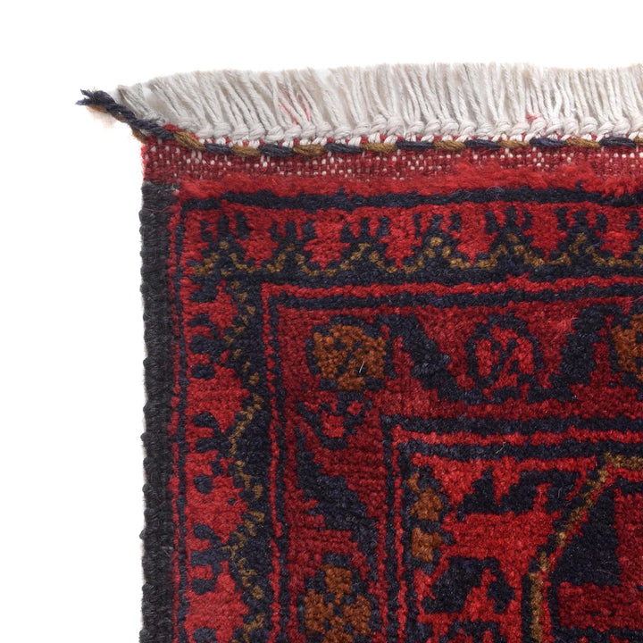 Red Afghan Khal Mohammadi Rug 3' 1" x 5' 0" Hand-Knotted | No. AL89111