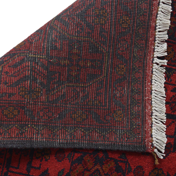 Red Afghan Khal Mohammadi Rug 3' 1" x 5' 0" Hand-Knotted | No. AL89111