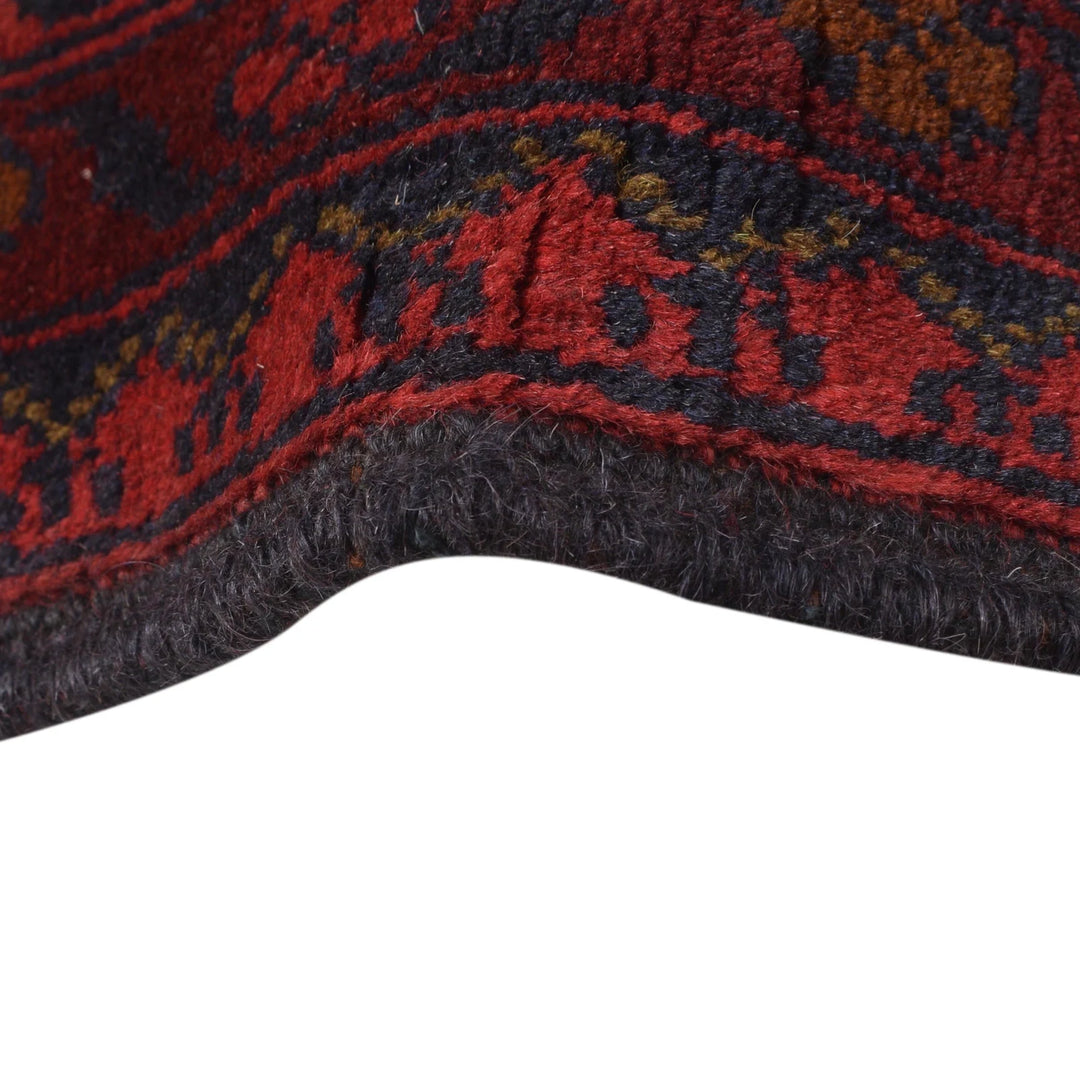 Red Afghan Khal Mohammadi Rug 3' 1" x 5' 0" Hand-Knotted | No. AL89111