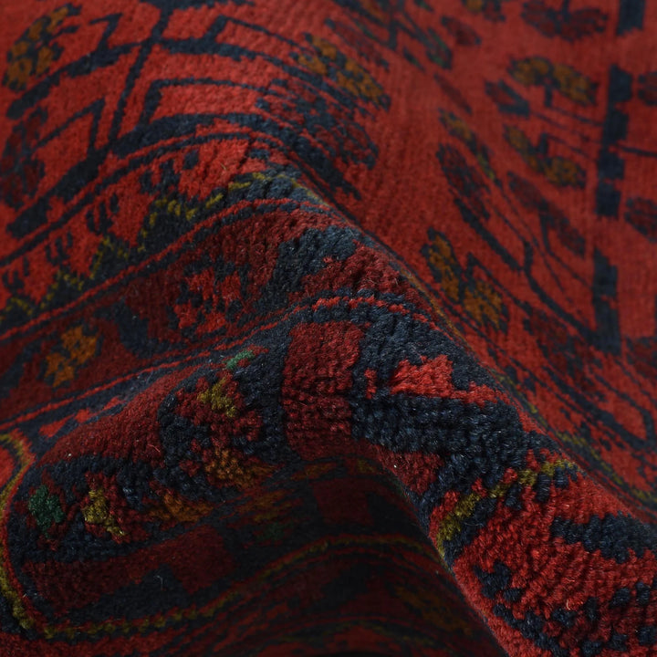 Red Afghan Khal Mohammadi Rug 3' 1" x 5' 0" Hand-Knotted | No. AL89111