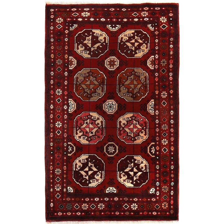 Afghan Khal Mohammadi Rug 3' 3" x 5' 3" Hand-Knotted | No. AL89118