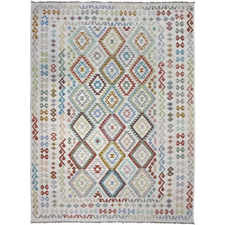 Afghan Kilim Rug 8' 8" x 11' 6" Flat-Weave | No. AL89134
