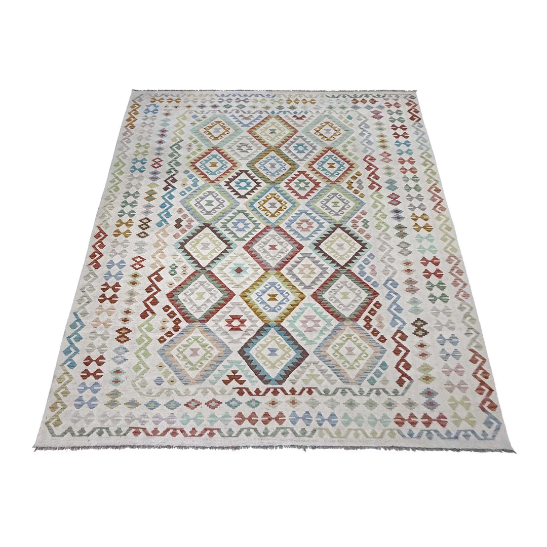 Afghan Kilim Rug 8' 8" x 11' 6" Flat-Weave | No. AL89134