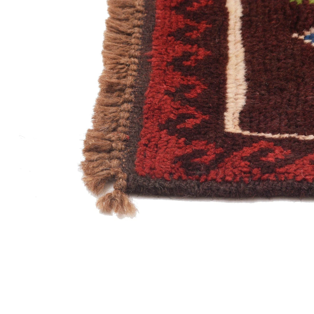 Afghan Baluchi Rug 2' 2" x 6' 4" Hand-Knotted | No. AL89149