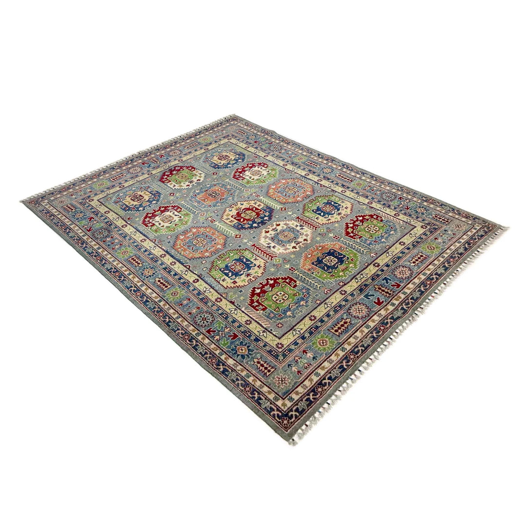 Afghan Waziri Rug 5'6" x 8'4" Hand-Knotted | No. AL89232