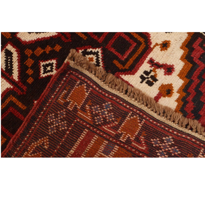 Beige Afghan Baluchi Runner 2' 7" x 12' 3" Hand-Knotted | No. AL89278