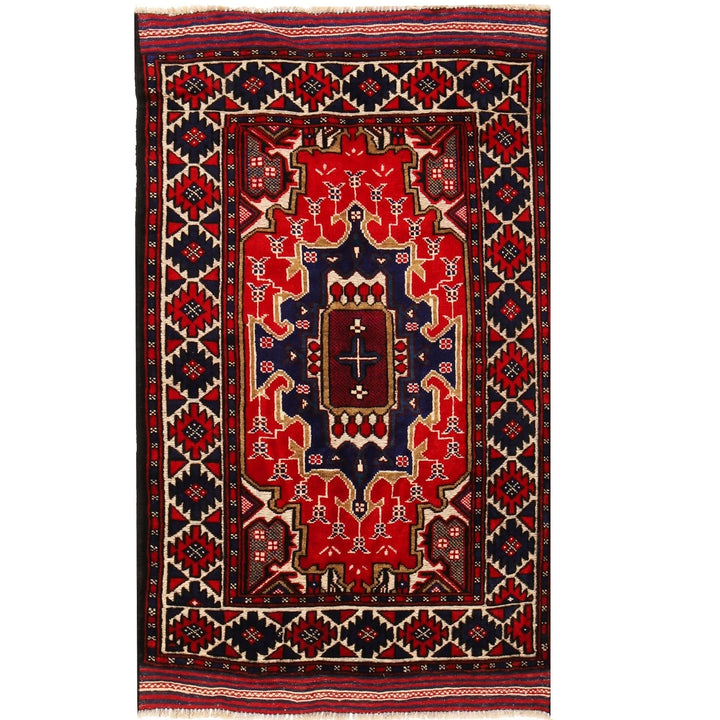 Afghan Barjasta Kilim Rug 2' 11" x 4' 10" Flat-Weave | No. AL89290