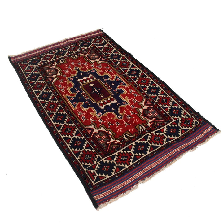 Afghan Barjasta Kilim Rug 2' 11" x 4' 10" Flat-Weave | No. AL89290