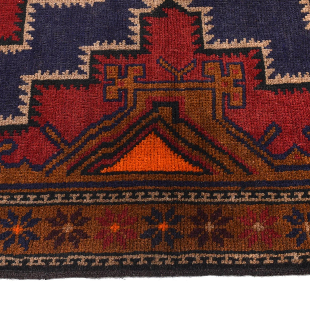 Afghan Baluchi Rug 4' 4" x 6' 7" Hand-Knotted | No. AL89312