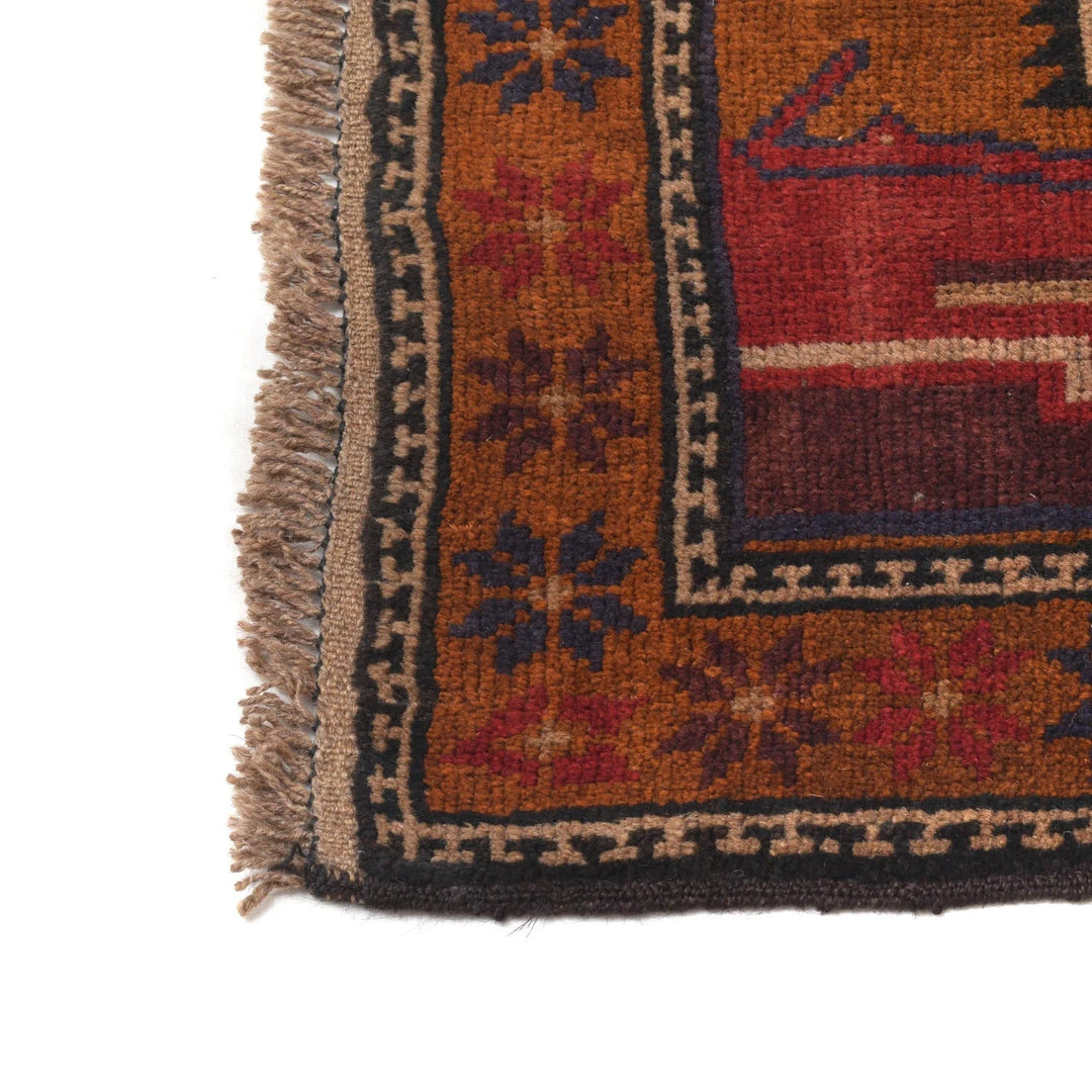 Afghan Baluchi Rug 4' 4" x 6' 7" Hand-Knotted | No. AL89312