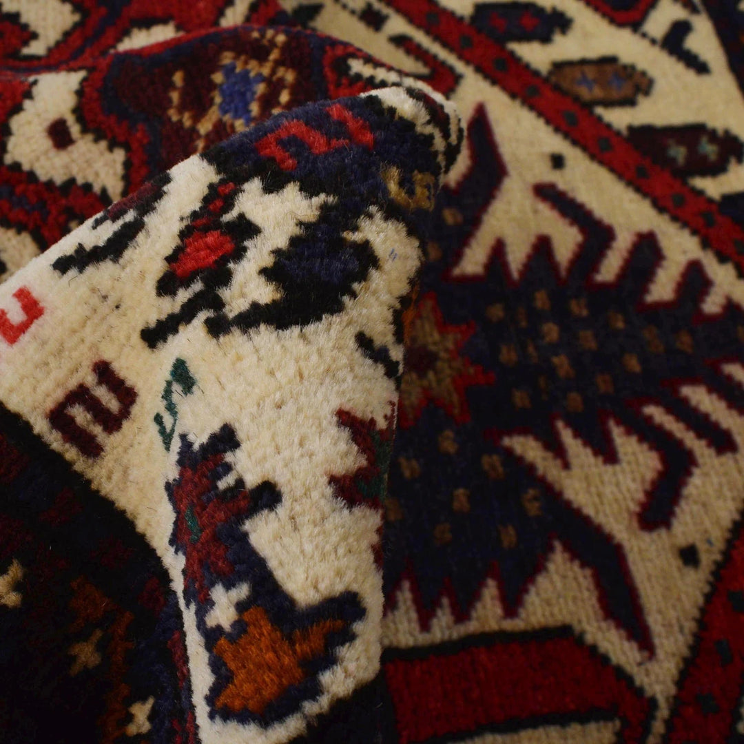Afghan Prayer Rug 3' 2" x 4' 8" Hand-Knotted | No. AL89370