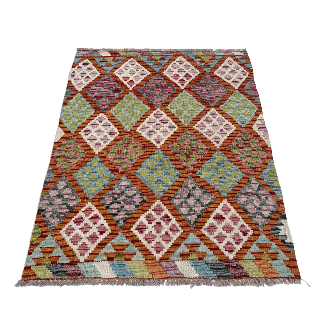 Afghan Kilim Rug 2' 9" x 4' 0" Flat-Weave | No. AL89422